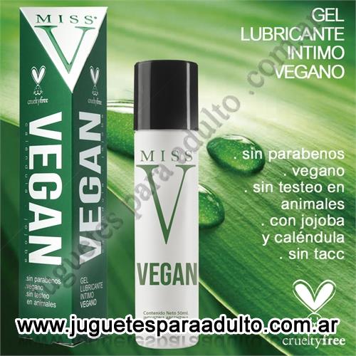 Aceites y lubricantes, Lubricantes miss v, Gel intimo lubricante Vegano
